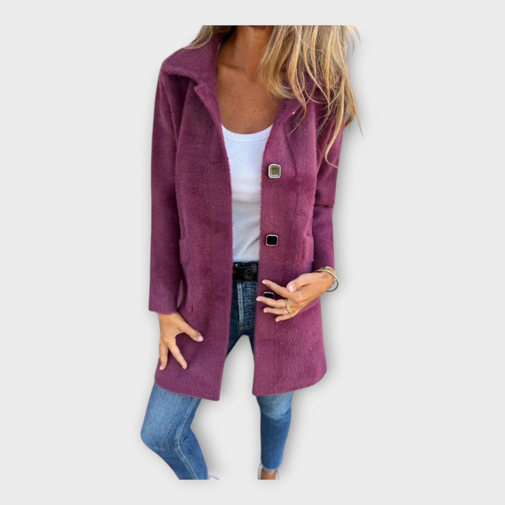 Wool Coat with Elegant Closure