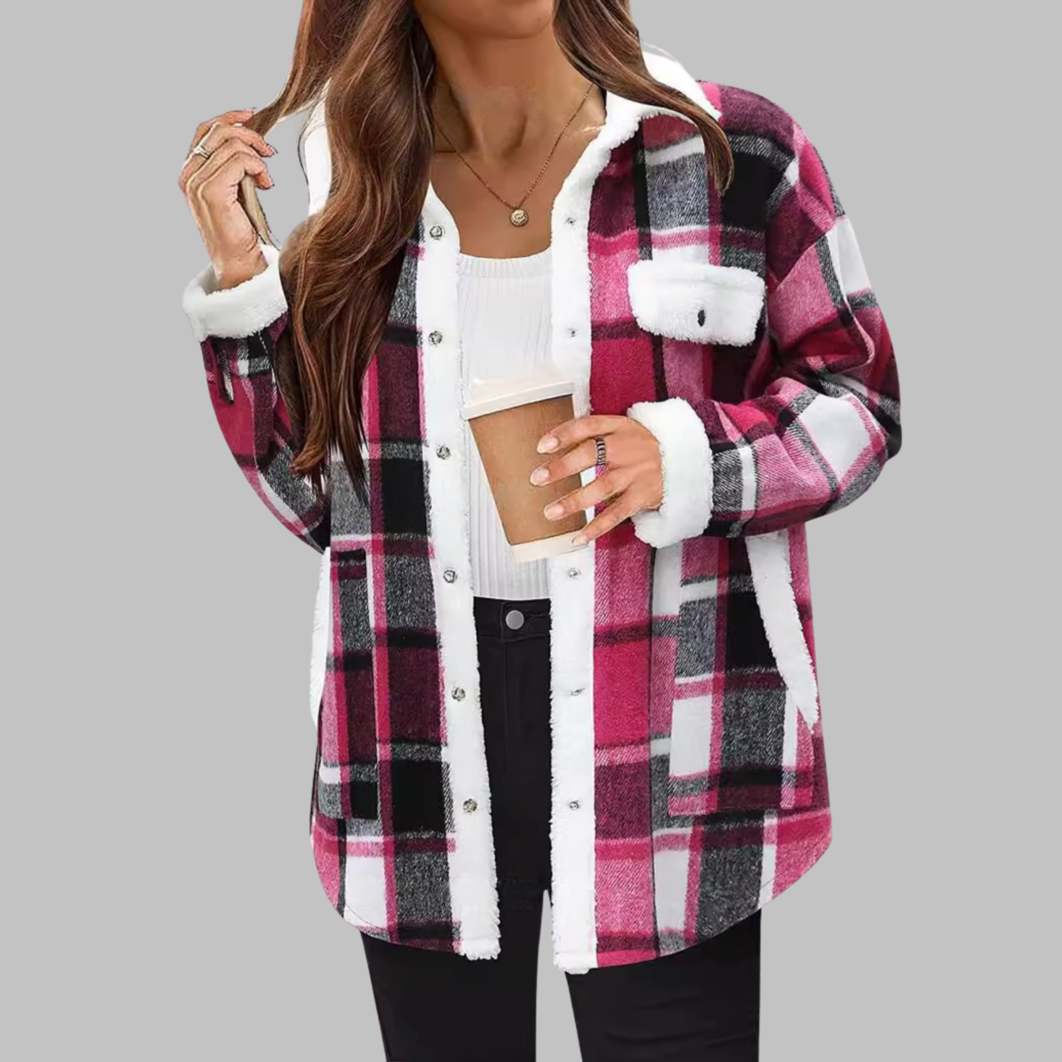 ZENY™ - Classic Long Sleeve Button Down Jacket