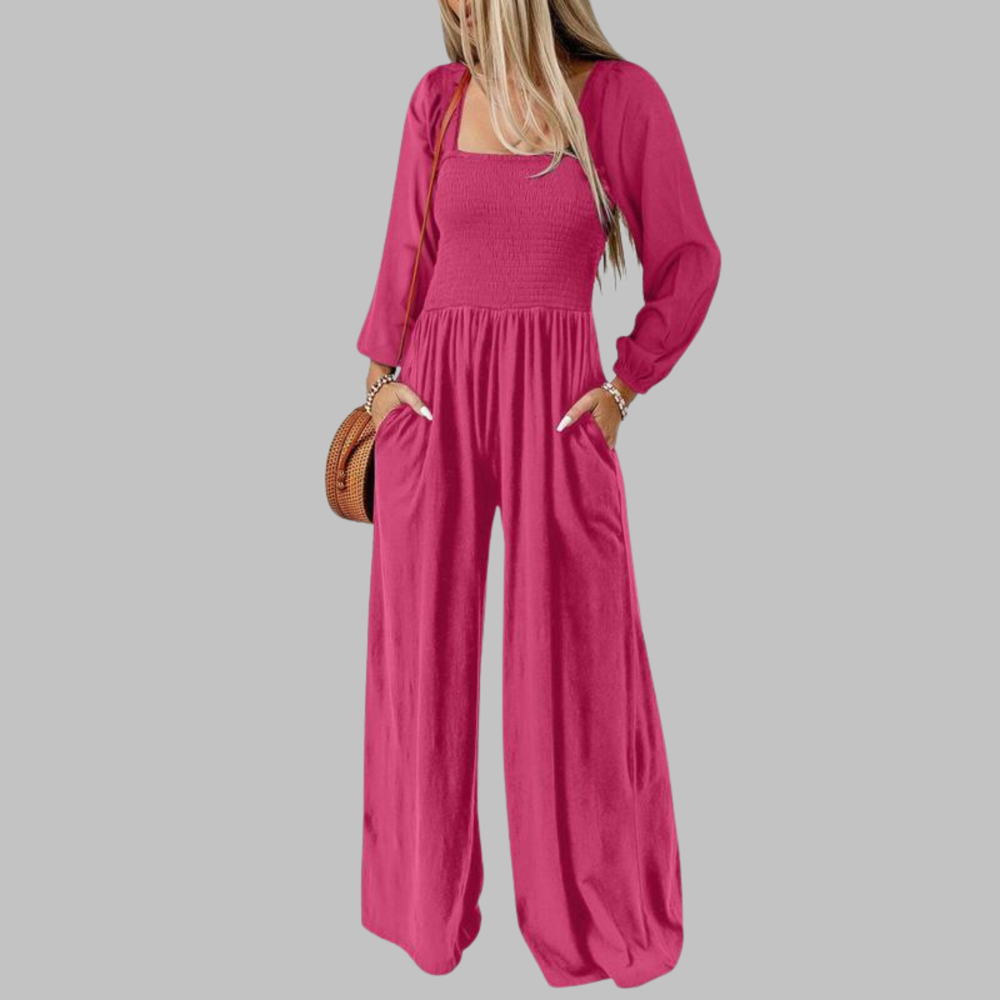 KISHA™ - Chic Loose Overall Wide Leg Jumpsuit
