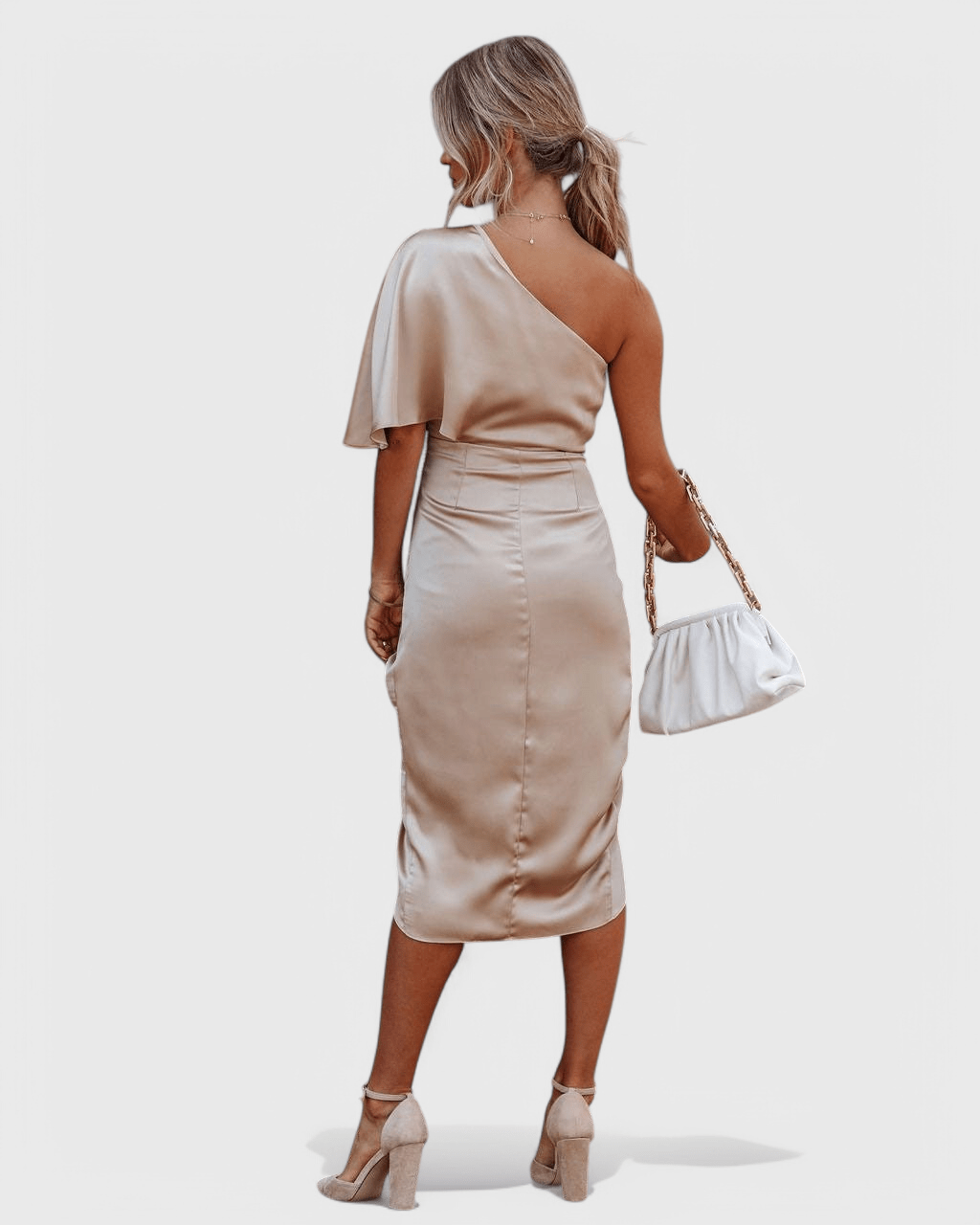 Anais | Elegant Silky Satin Dress