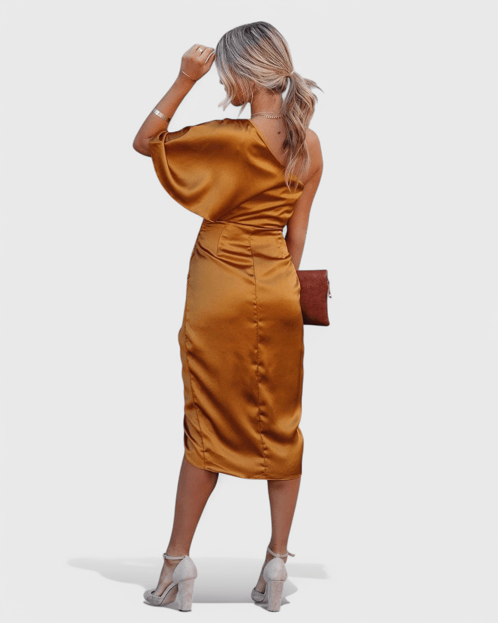 Anais | Elegant Silky Satin Dress