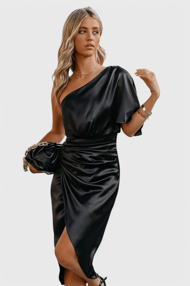 Anais | Elegant Silky Satin Dress