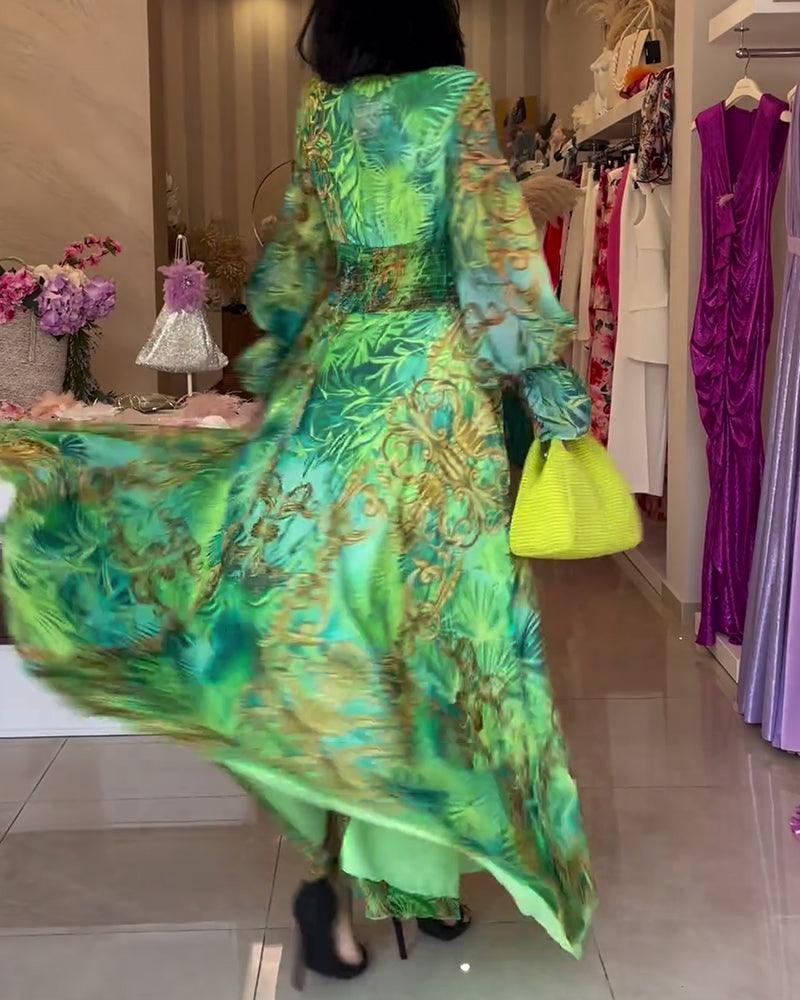 Aria | Elegant Floral Printed Maxi Dress