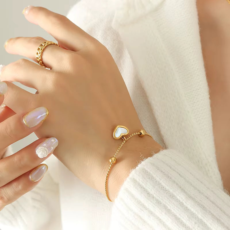 Amelia Diamond Heart Bracelet