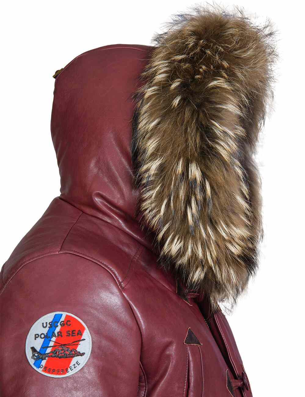 Luca™ | Elegant Bordeaux Parka for Men with Fur Hood