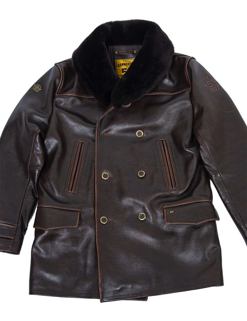 Aron™ | Vintage Leather Winter Peacoat