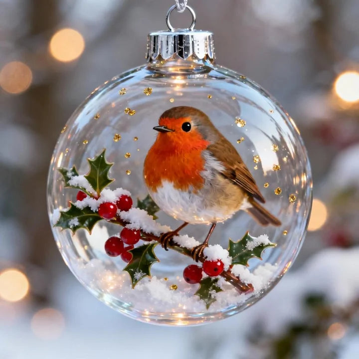WinterWing | Collection of Glass Christmas Ornaments with Adorable Birds