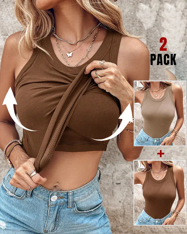 DASHA™ - Comfort Built-In Bra Tank Top (Pack of 2)