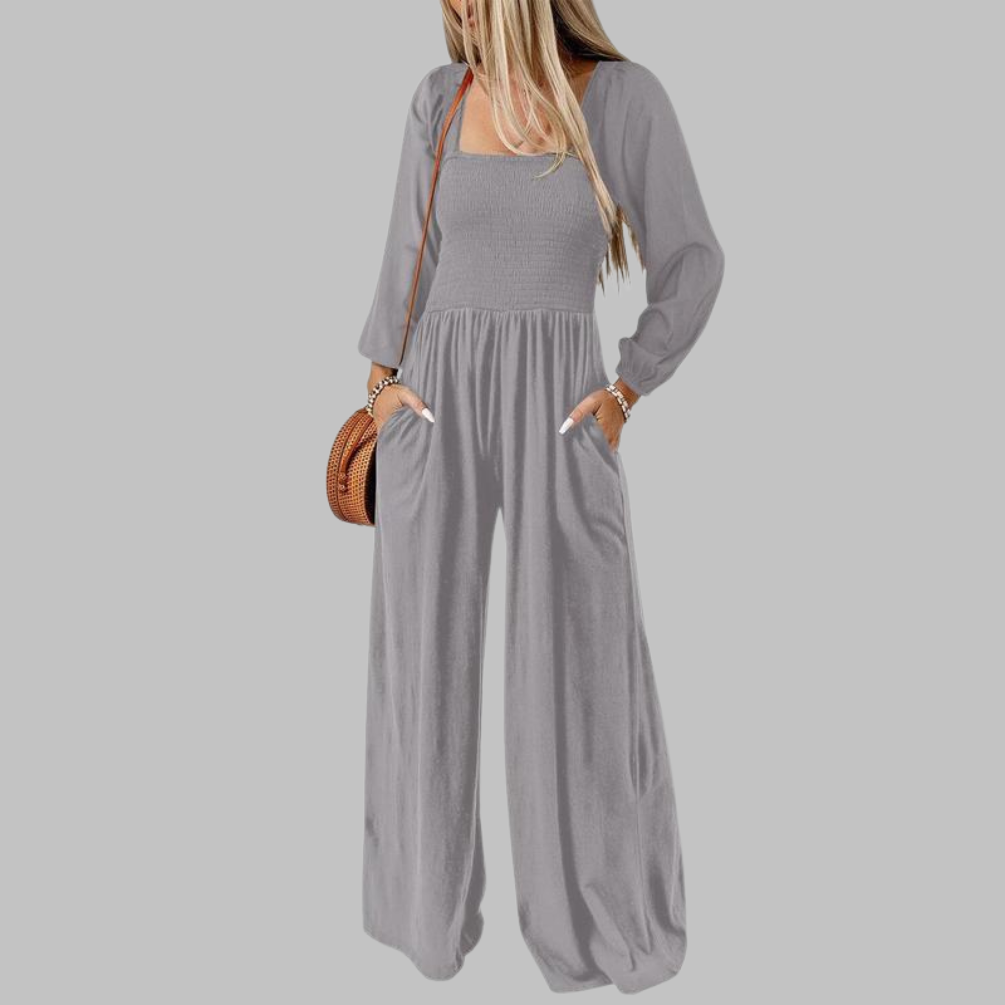 KISHA™ - Chic Loose Overall Wide Leg Jumpsuit