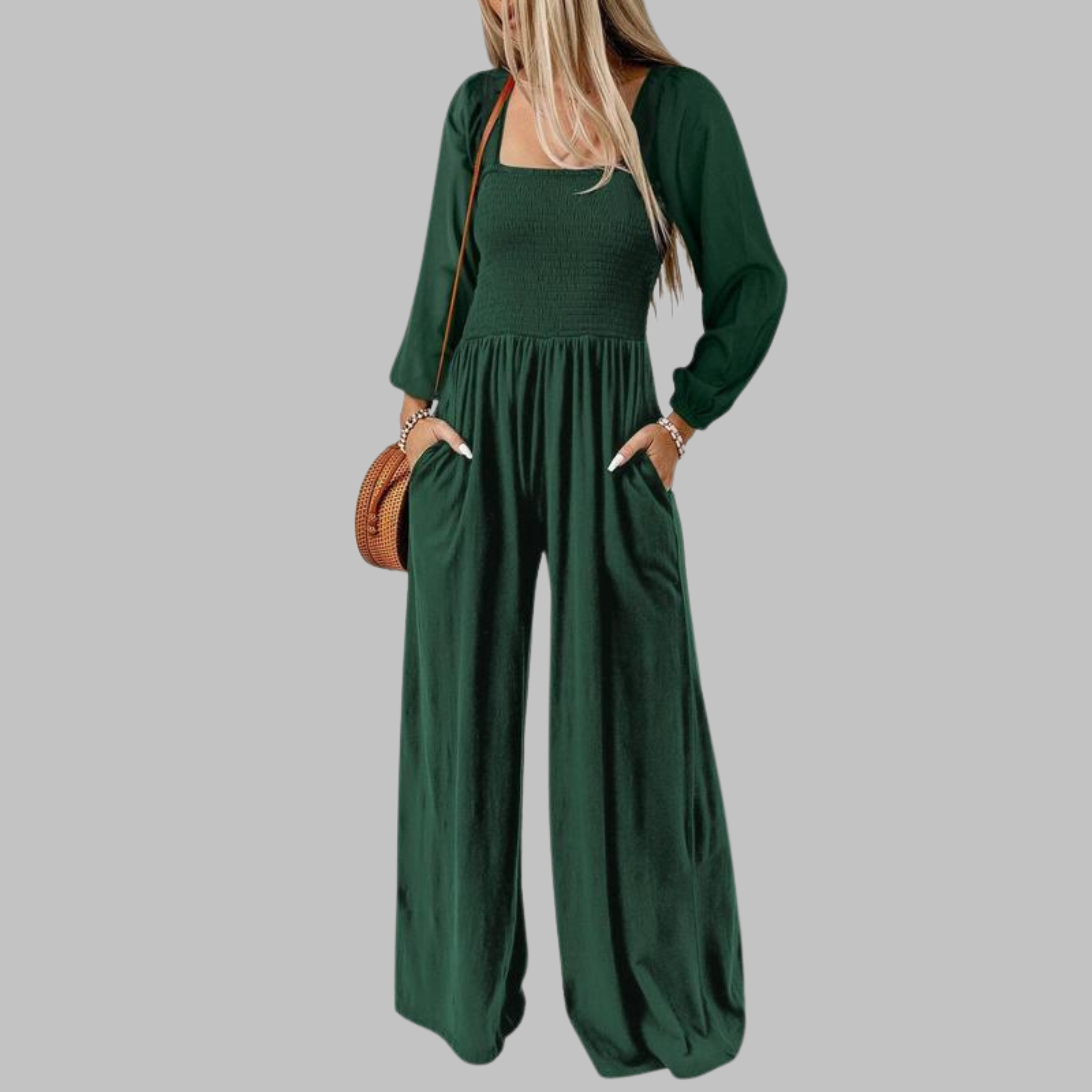 KISHA™ - Chic Loose Overall Wide Leg Jumpsuit