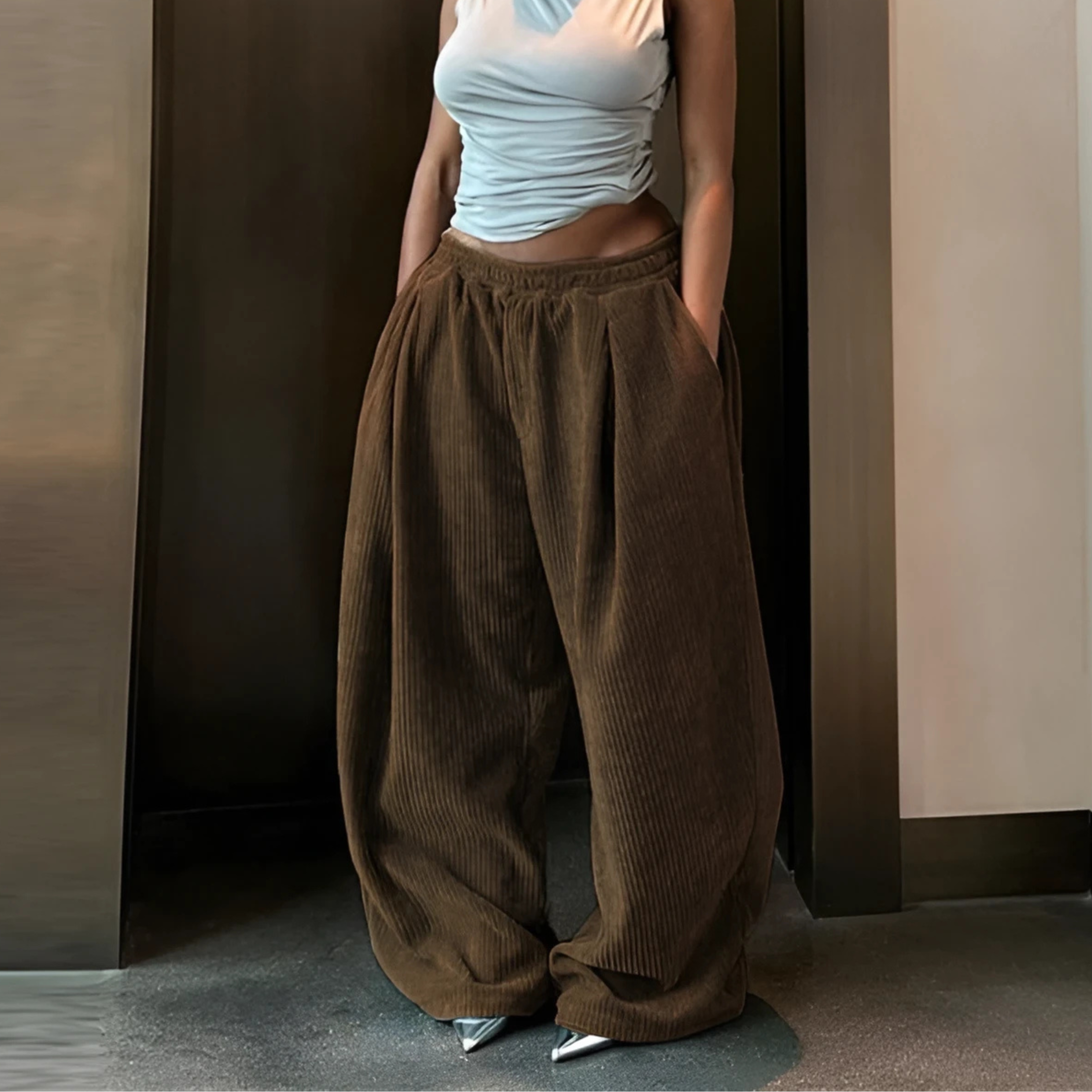 RAMY™ - Casual High Waist Wide Leg Baggy Pants