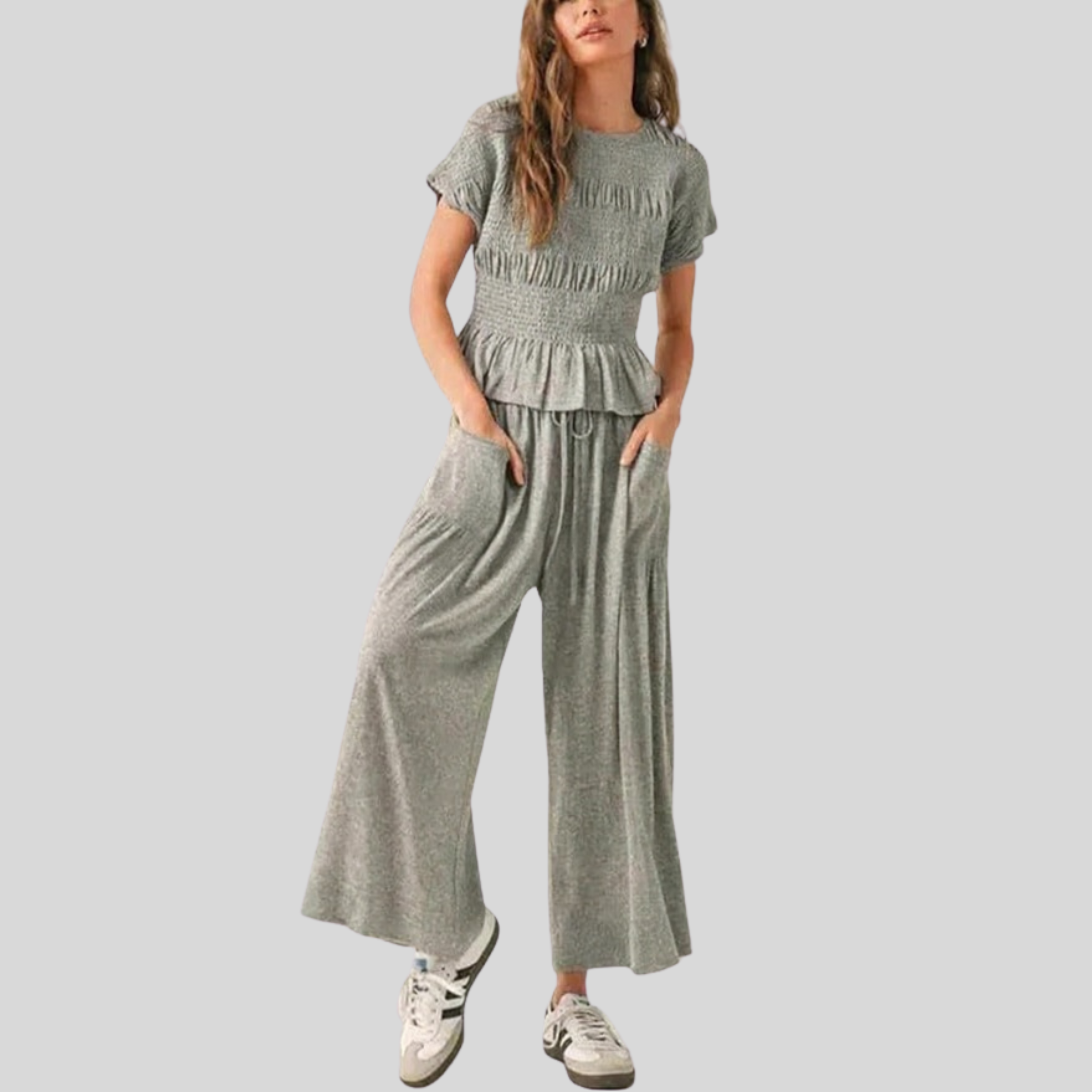 HEATH™ - Casual Top and Wide-Leg Pants Lounge Set