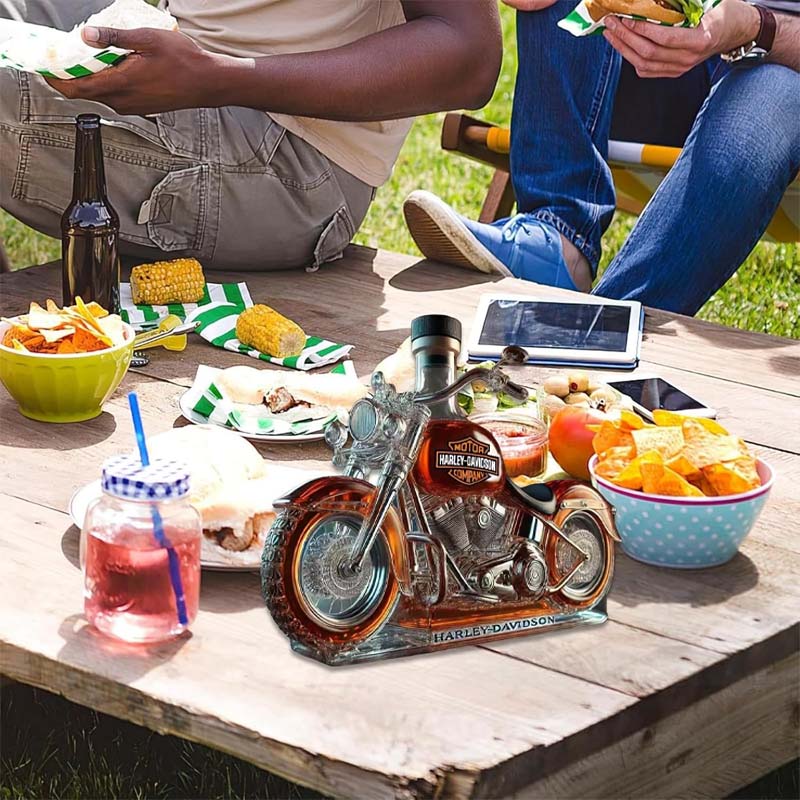 Creative Motorcycle Shaped Glass Wine Bottle