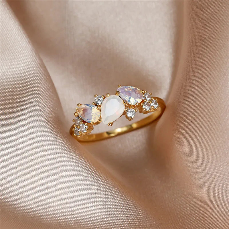 Brilliant Moonstone Ring