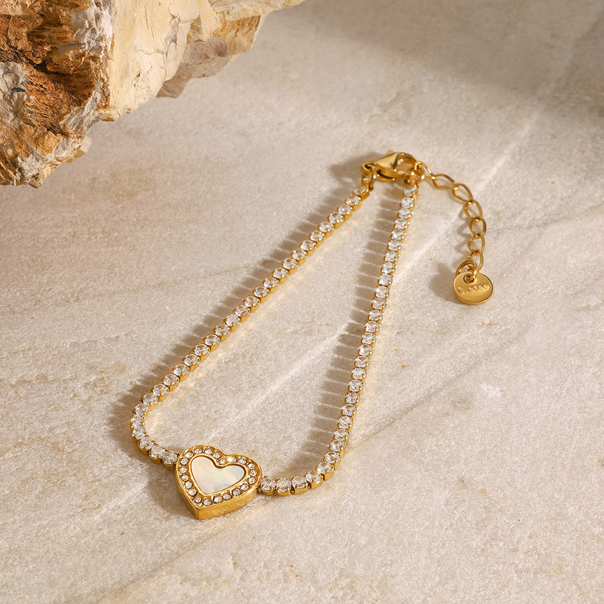Cameron Diamond Heart Bracelet