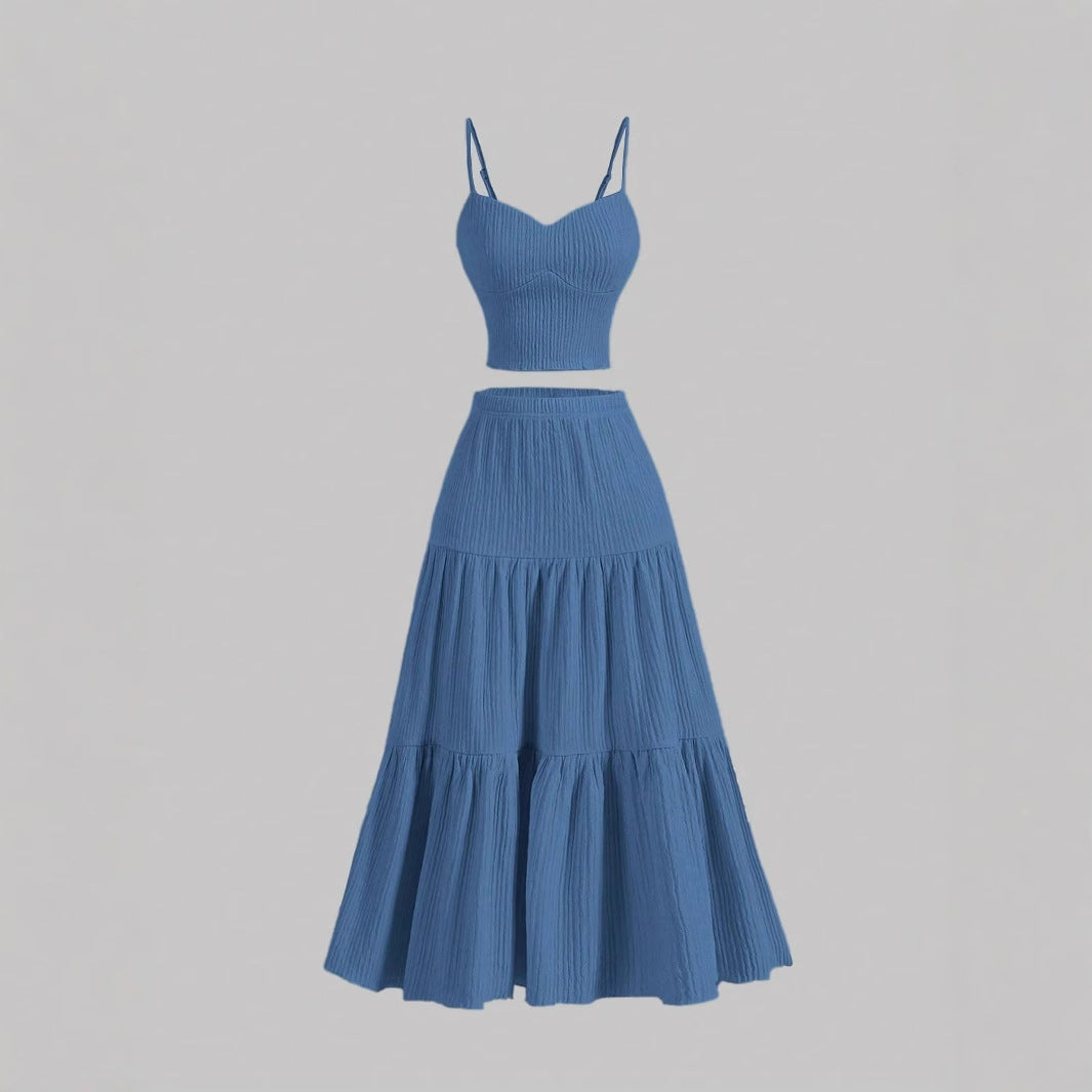 DALISAY™ – Chic A-line Crop and Skirt Co-ord