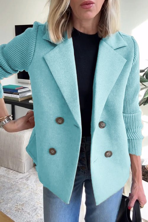 Amora | Elegant Blazer with Knit Sleeves