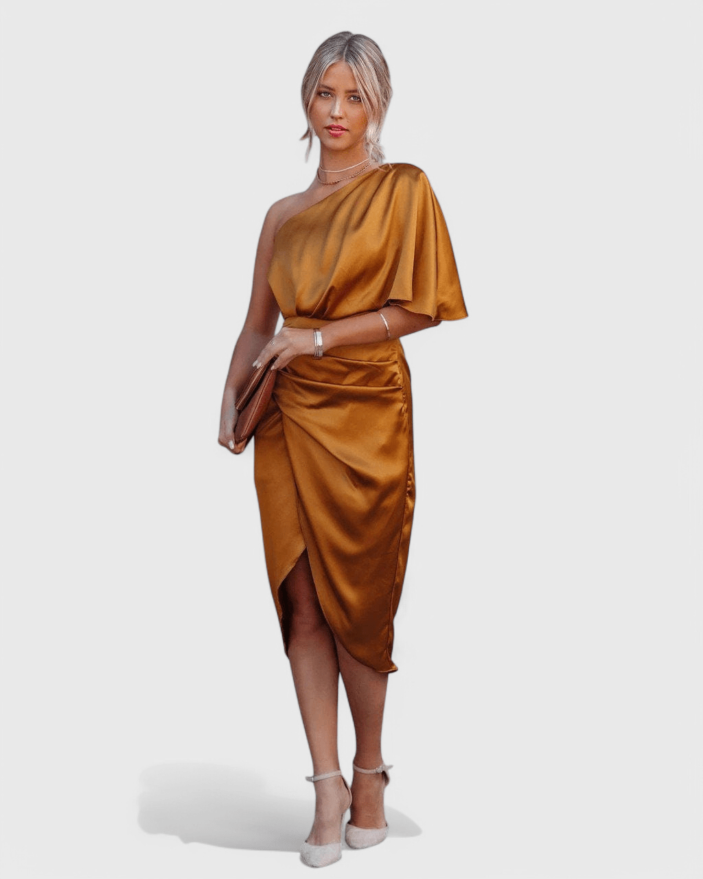 Anais | Elegant Silky Satin Dress