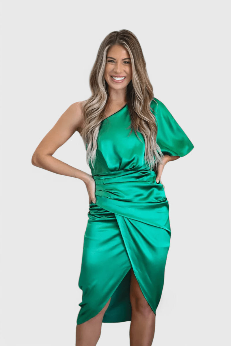 Anais | Elegant Silky Satin Dress