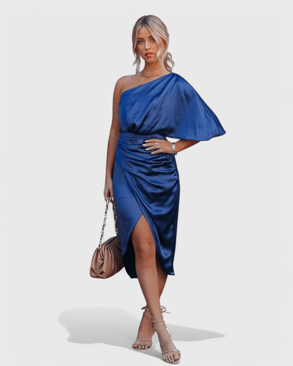 Anais | Elegant Silky Satin Dress