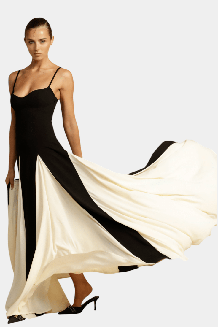 Catalina | Two-Tone Maxi Dress