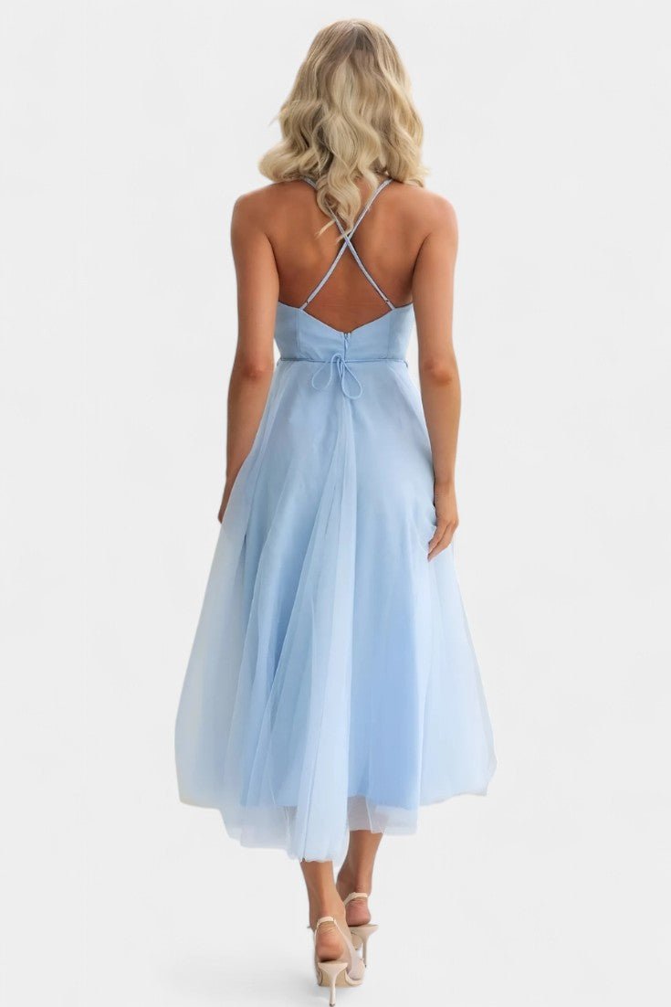 Eileen | Corset Tulle Midi Dress