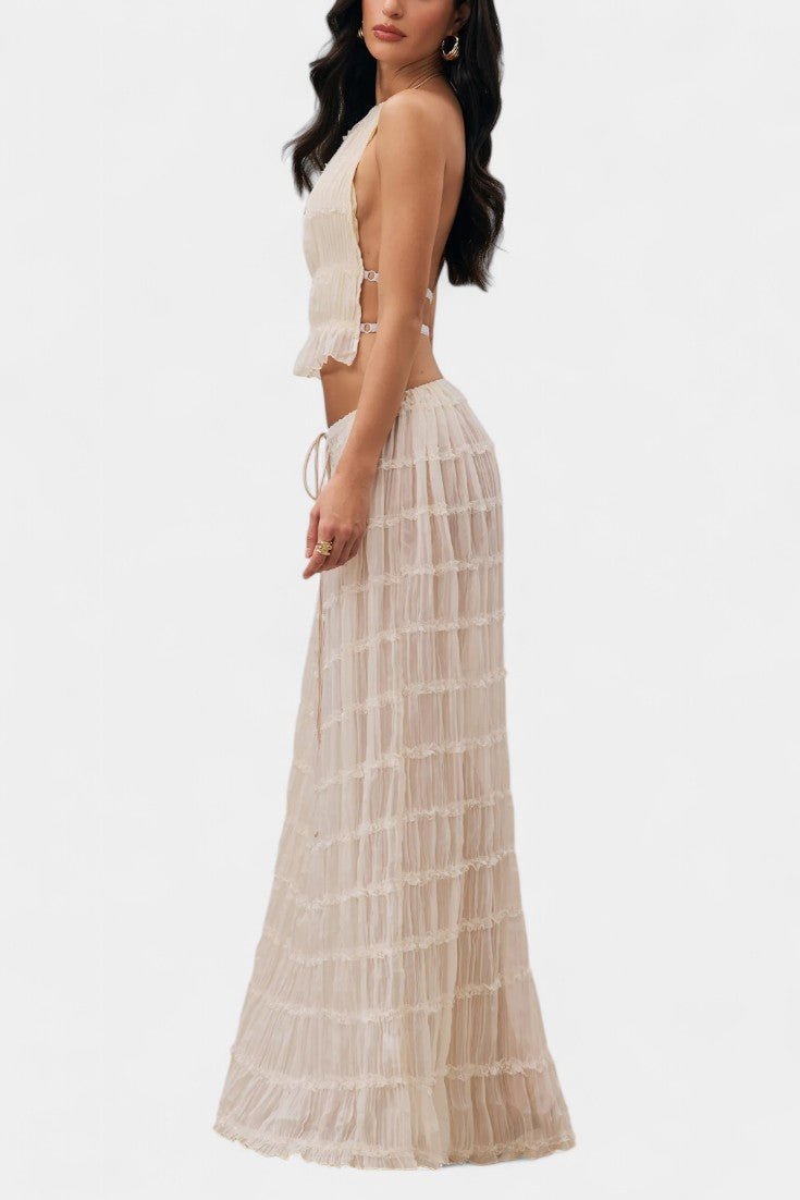 Eugenie | Pleated Top & Skirt Matching Set