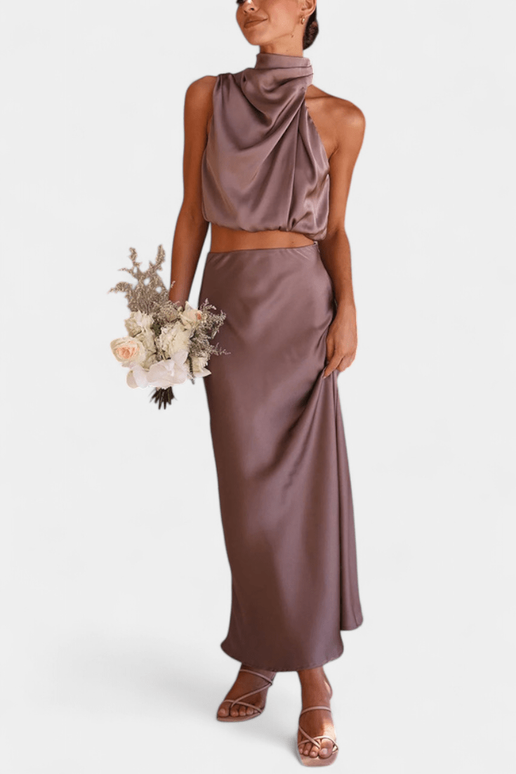 Hanna | Asymmetric Top & Skirt Set