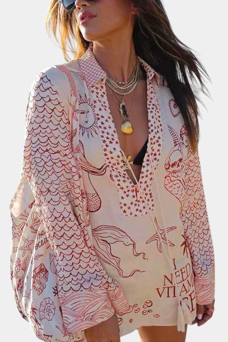 Jayla | Printed Shirt and Shorts Set