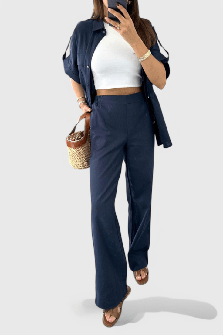 Lani | Relaxed Two-Piece Shirt and Trousers Set