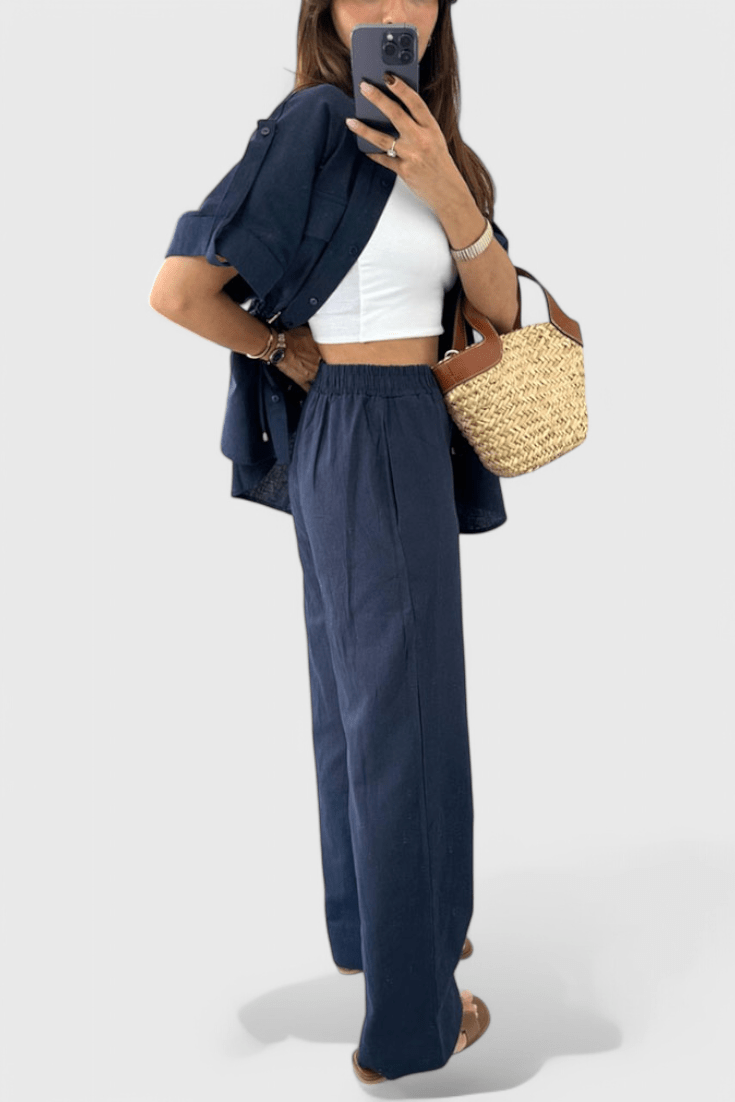 Lani | Relaxed Two-Piece Shirt and Trousers Set